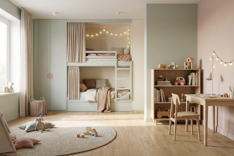 給孩子一個真正屬於自己的房間｜d粉媽咪用歐巴地板挪威橡木打造三區兒童房